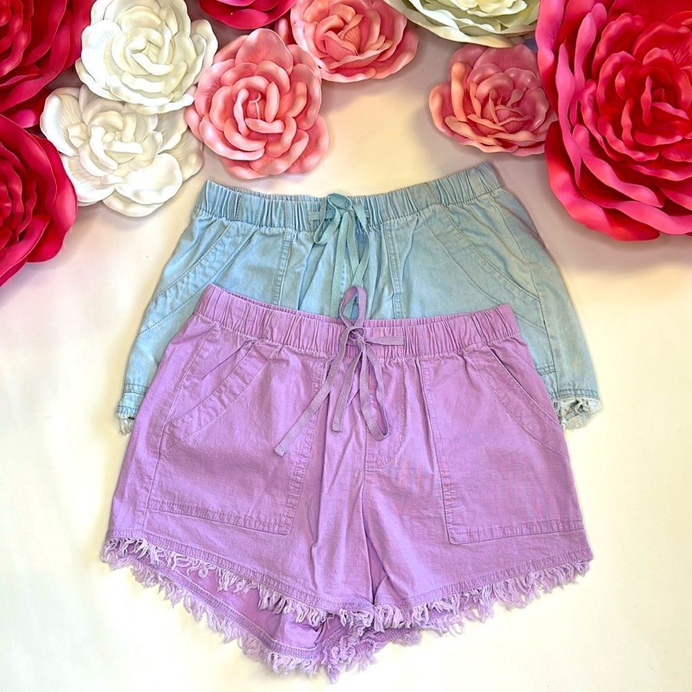 2 Pair Chambray Summer Shorts